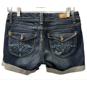 Vintage Y2K Paige Pico Distressed Size 28 Women's Denim Blue Jean Shorts Casual